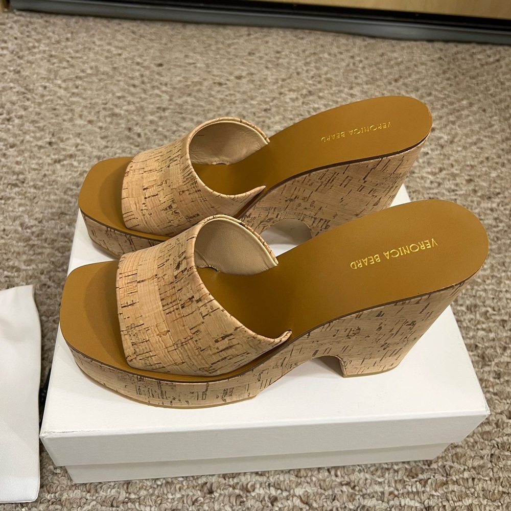 Veronica Beard Paulita Platform Slide Sandal - Picture 2 of 7